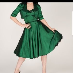 Emerald dress with bolero